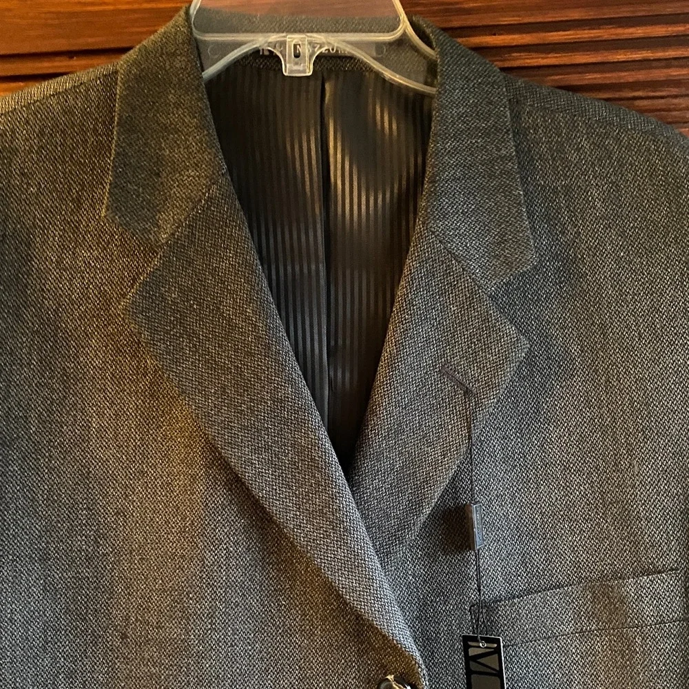 Mazzoni Men’s 46R Gray Herringbone Sport Coat Blazer NWT Jacket 46 Regular